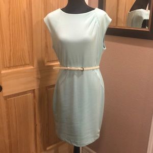 Limited Dress Teal with cream color belt size Large